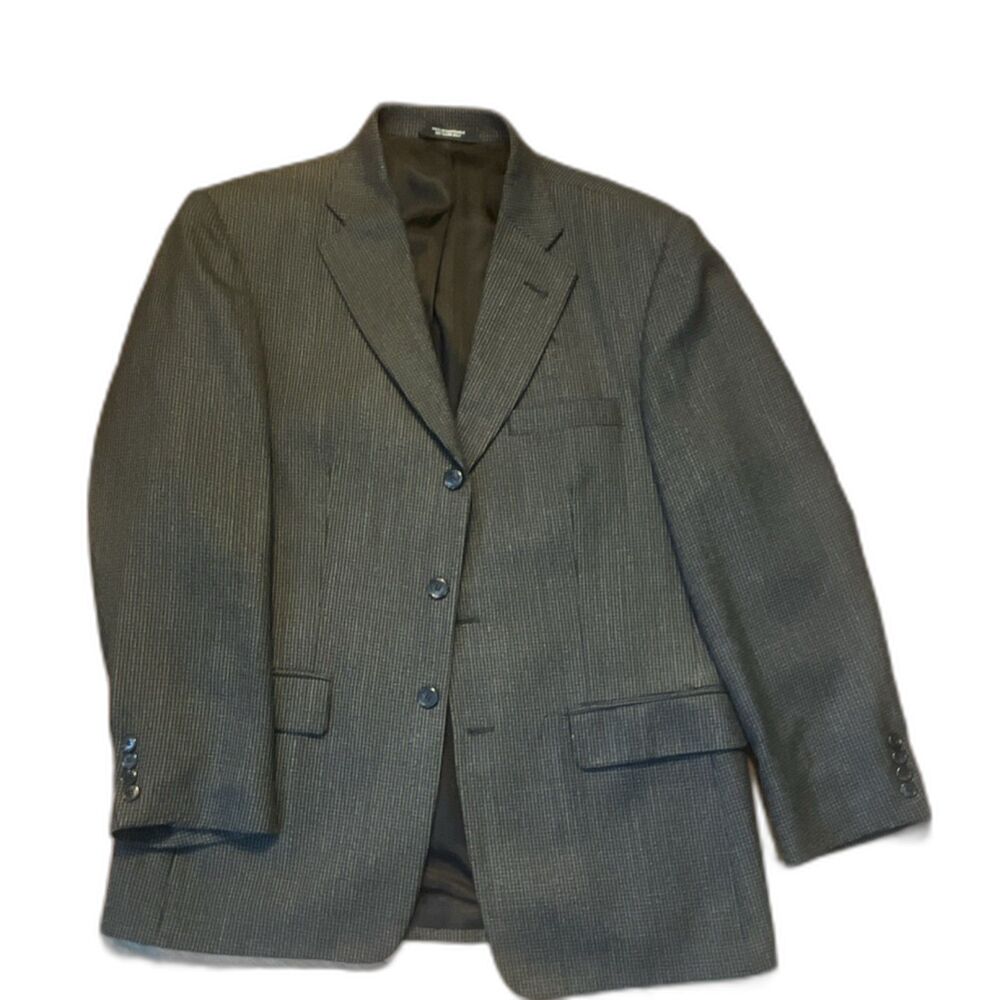 Haggar Men's City Casuals 40 R Blazer Sport Coat Jacket Grey Wool Blend NWT